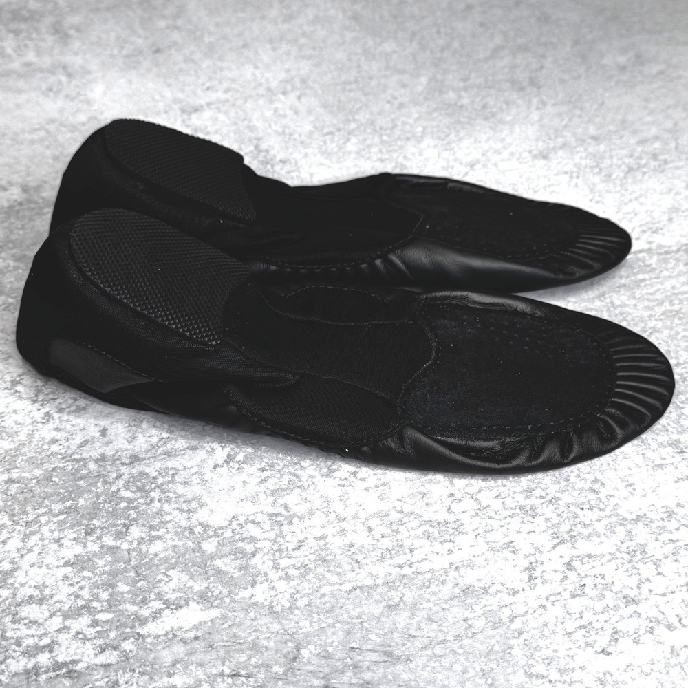 Bloch Black Leather Split Sole Jazz Shoes Womens Size 8.5 / Fit 8 Slip On Dance - Picture 7 of 9
